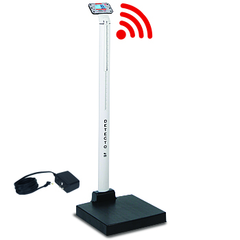 Scale Digital apex Clinical Scale, Mech. Height Rod, 600lb x 0.2lb / 300kg x 0.1kg, BT / WiFi, AC Adapter by Detecto  ID APEX-C-AC